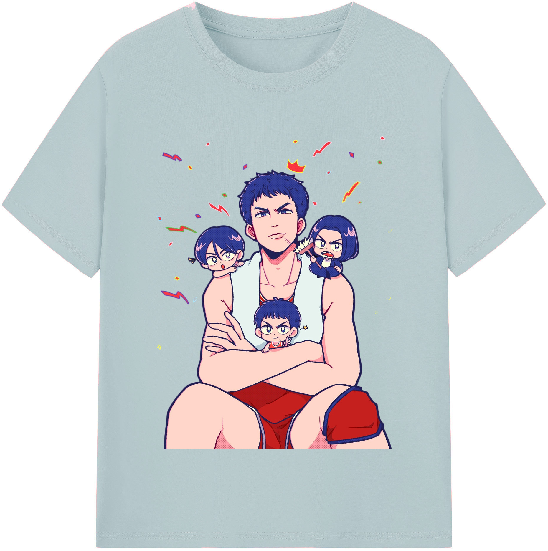 SLAM DUNK／スラムダンク 綿100％半袖Tシャツ（フロントプリント）